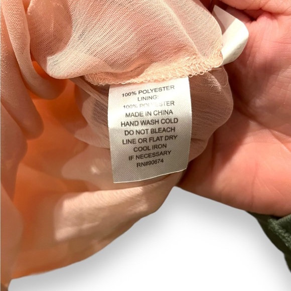 BOSTON PROPER | Sheer Retro Style Lace Sleeve Insert Sheer Light Pink Blouse 10 - Picture 9 of 9